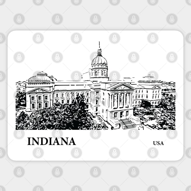 Indiana State USA Sticker by Lakeric